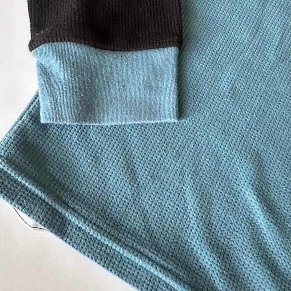 Volcom Color Block Blue Long Sleeve Thermal Top - Youth M - Picture 2 of 5